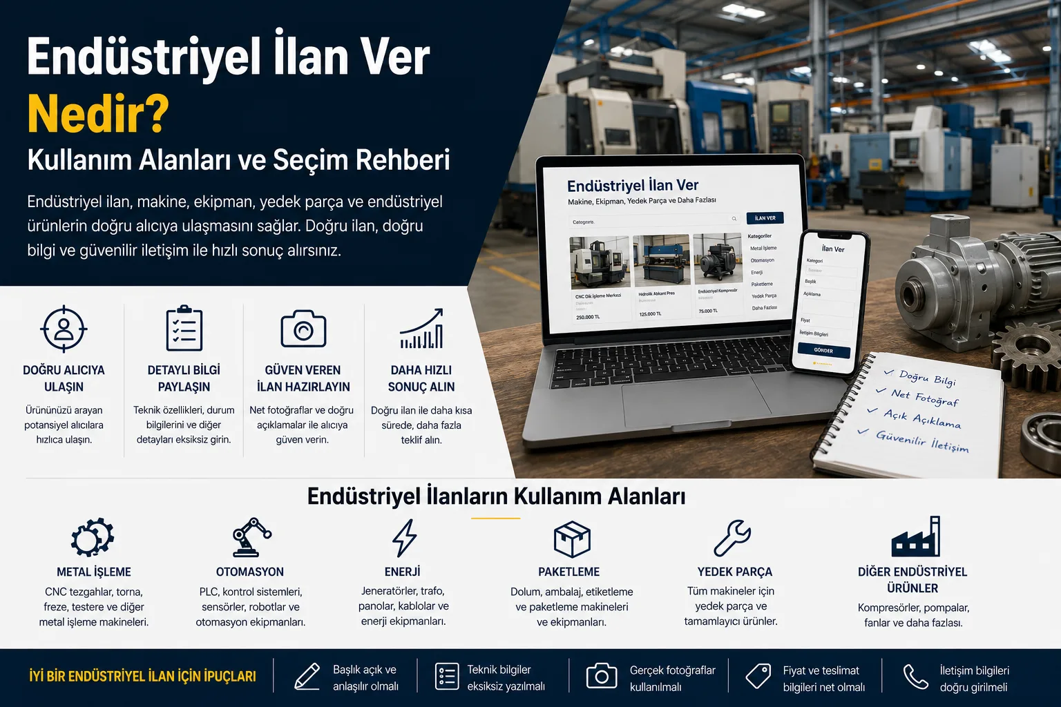 Endüstriyel İlan Ver Nedir? Hangi Ürünlerde Kullanılır?