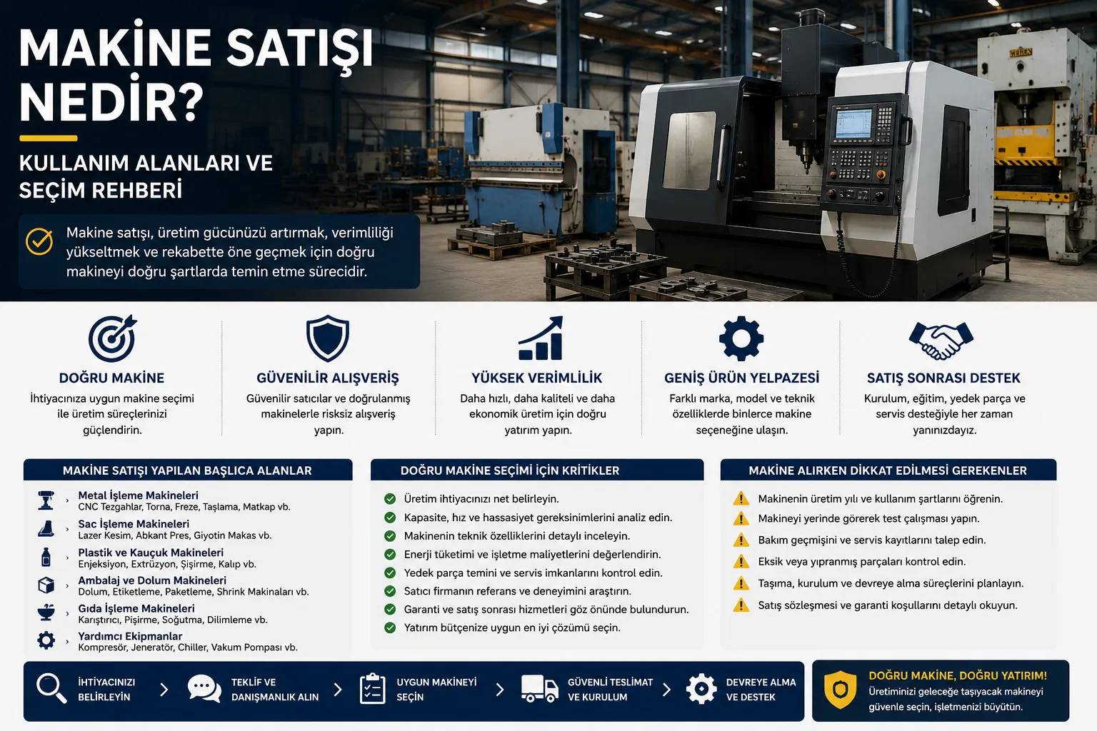 Makine Satışı Nedir? Hangi Alanlarda Kullanılır?