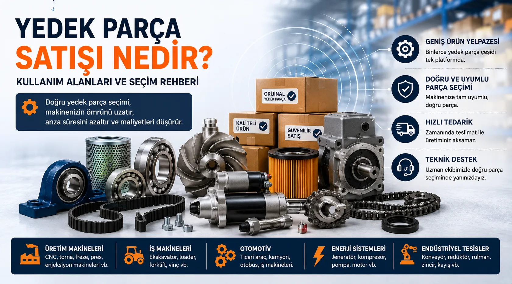 Yedek Parça Satışı Nedir? Hangi Ürünlerde Kullanılır?