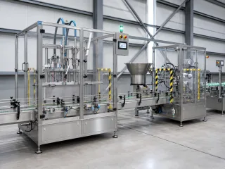 2 Nozullu Flowmetreli Sıvı Dolum Makinesi | Otomatik Dolum Hattı