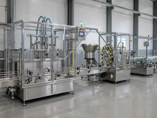 2 Nozullu Flowmetreli Sıvı Dolum Makinesi | Otomatik Dolum Hattı