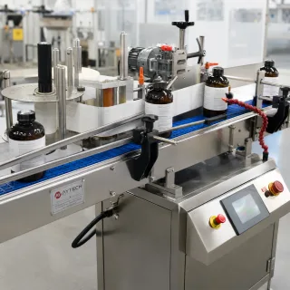 şişe etiketleme makinası silindirik üst yüzey etiketleme