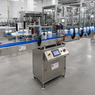 şişe etiketleme makinası silindirik üst yüzey etiketleme