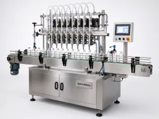 Sıvı Dolum Makinası Flowmetreli 8 Nozullu