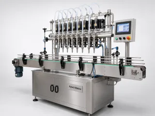 Sıvı Dolum Makinası Flowmetreli 8 Nozullu